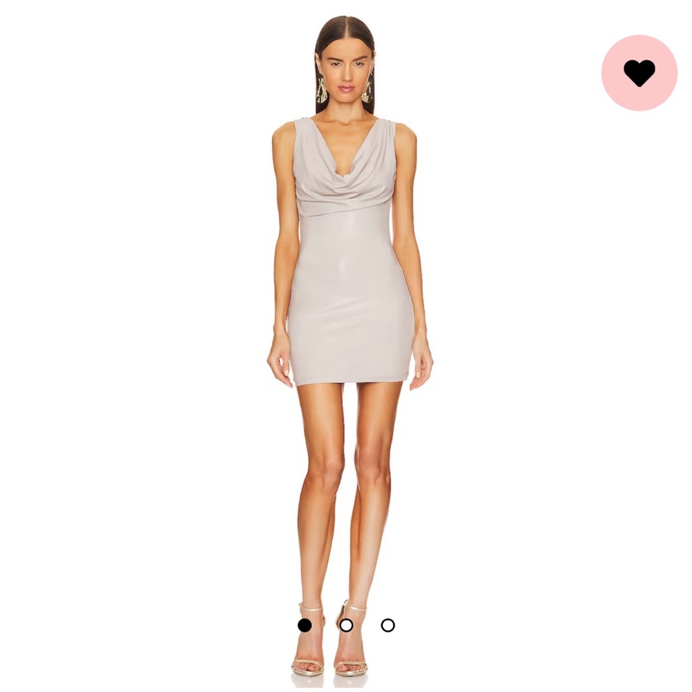 NBD Macha Mini Cowl Neck Dress in Ivory Size Medium Revolve